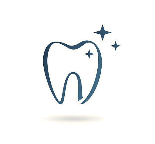 Vector illustration of abstract tooth icon isolated on white